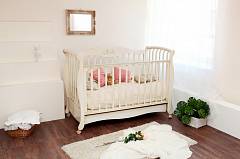 С 553 Кровать детская Елизавета накладка №27 бабочки