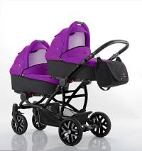 Коляска детская BEBETTO42 для двойни 2 в 1  шасси черная/CZA