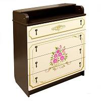 КДП 80/4-100 Комод с трансфор.крышкой 4 ящ. Роза