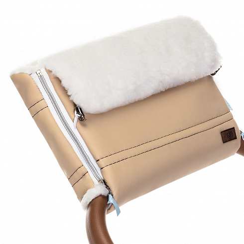 Муфта меховая для коляски Nuovita Alpino Lux Bianco